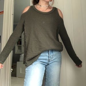Free people shoulder cutout sweater